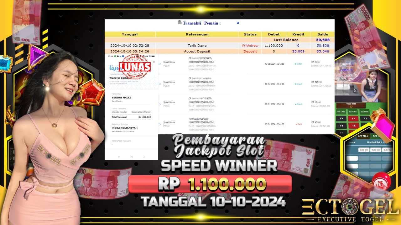 BUKTI JACKPOT SLOT SPEED WINNER TERPERCAYA DI INDONESIA TGL 10-10-2024