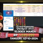 BUKTI JACKPOT SLOT 15.000X MANIA TERPERCAYA DI INDONESIA TGL 02-10-2024