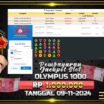 BUKTI JACKPOT SLOT GATES OF OLYMPUS 1000 TERPERCAYA DI INDONESIA TGL 09-11-2024