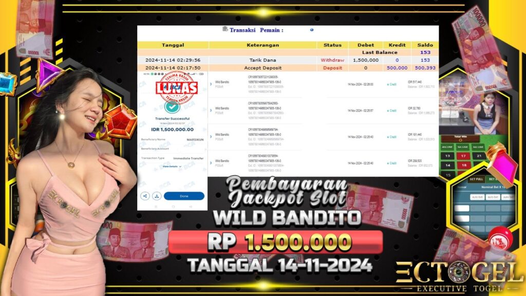 BUKTI JACKPOT SLOT WILD BANDITO TERPERCAYA DI INDONESIA TGL 14-11-2024