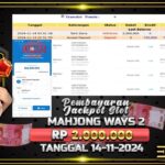 BUKTI JACKPOT SLOT MAHJONG WAYS 2 TERPERCAYA DI INDONESIA TGL 14-11-2024