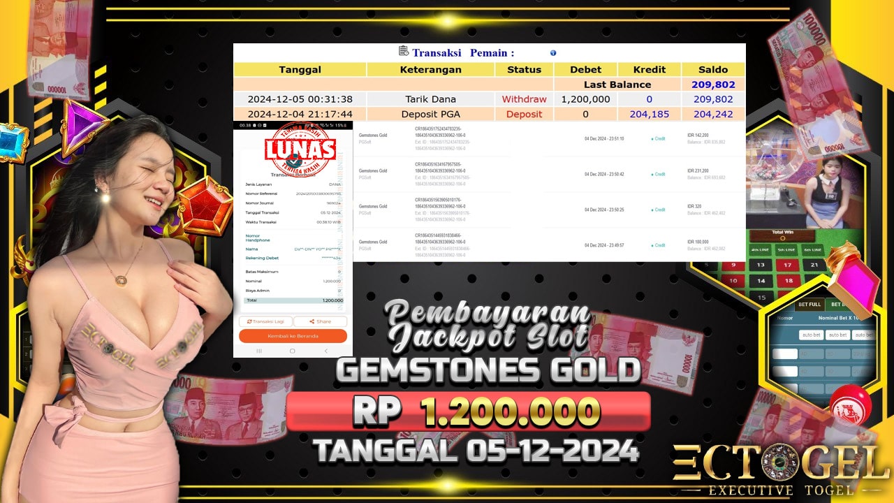 BUKTI JACKPOT SLOT GEMSTONES GOLD TERPERCAYA DI INDONESIA TGL 05-12-2024