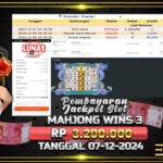 BUKTI JACKPOT SLOT MAHJONG WINS 3 TERPERCAYA DI INDONESIA TGL 07-12-2024