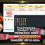 BUKTI JACKPOT SLOT STARLIGHT PRINCESS 1000 TERPERCAYA DI INDONESIA TGL 09-12-2024